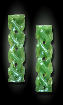 Carved Jade Eardrops